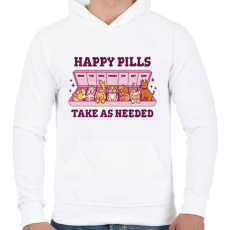 PRINTFASHION Kutya pirulák - Férfi kapucnis pulóver - Fehér