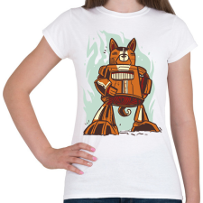 PRINTFASHION Kutya robot - Női póló - Fehér női póló