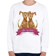 PRINTFASHION Kutya szerelem - Gyerek pulóver - Fehér