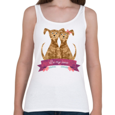 PRINTFASHION Kutya szerelem - Női atléta - Fehér női trikó