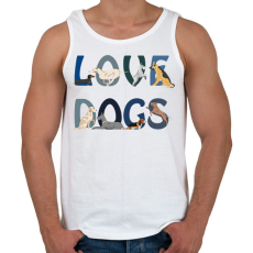 PRINTFASHION Kutya szeretet - Férfi atléta - Fehér