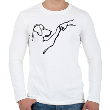 PRINTFASHION kutyabarát fehér - Férfi hosszú ujjú póló - Fehér férfi póló