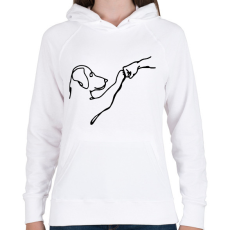 PRINTFASHION kutyabarát fehér - Női kapucnis pulóver - Fehér