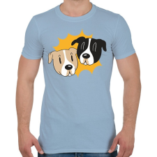 PRINTFASHION Kutyák - Férfi póló - Világoskék férfi póló