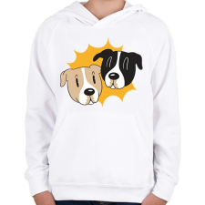 PRINTFASHION Kutyák - Gyerek kapucnis pulóver - Fehér gyerek pulóver, kardigán