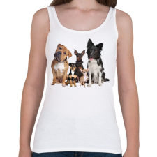 PRINTFASHION Kutyák - Női atléta - Fehér női trikó