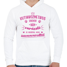 PRINTFASHION Kutyakozmetikus vagyok - Férfi kapucnis pulóver - Fehér férfi pulóver, kardigán