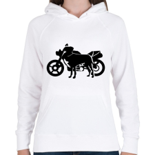 PRINTFASHION kutyamotor - Női kapucnis pulóver - Fehér női pulóver, kardigán