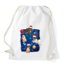 PRINTFASHION Kutyás karácsony - Sportzsák, Tornazsák - Fehér tornazsák