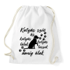PRINTFASHION Kutyás szív kutyás lélek kutyás leszek amíg élek póló - Sportzsák, Tornazsák - Fehér