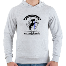 PRINTFASHION Kutyasétáltató - Férfi kapucnis pulóver - Sport szürke