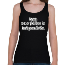 PRINTFASHION Kutyaszőrös - Női atléta - Fekete női trikó