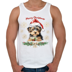 PRINTFASHION Kutyus yorki - Férfi atléta - Fehér