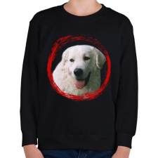 PRINTFASHION kuvasz kutyus - férfi - Gyerek pulóver - Fekete gyerek pulóver, kardigán