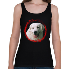PRINTFASHION kuvasz kutyus - férfi - Női atléta - Fekete női trikó