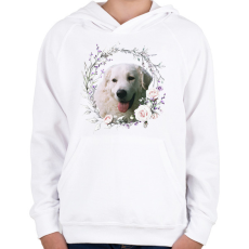PRINTFASHION kuvasz kutyus - női - Gyerek kapucnis pulóver - Fehér