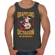 PRINTFASHION Küzdelem - Férfi atléta - Sötétszürke atléta, trikó