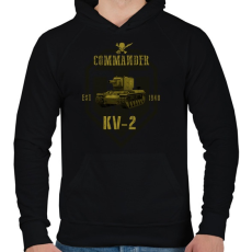 PRINTFASHION KV2 - Férfi kapucnis pulóver - Fekete