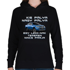 PRINTFASHION L200-nak nincs párja! - Női kapucnis pulóver - Fekete
