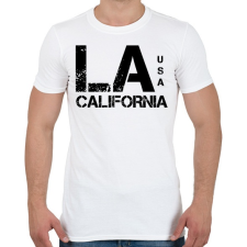 PRINTFASHION LA CALIFORNIA  - Férfi póló - Fehér férfi póló