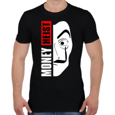 PRINTFASHION La Casa de Papel - A nagy pénzrablás - Money Heist - Férfi póló - Fekete
