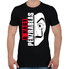 PRINTFASHION La Casa de Papel - A nagy pénzrablás - Money Heist - Férfi póló - Fekete férfi póló