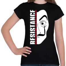 PRINTFASHION La Casa de Papel - A nagy pénzrablás - Money Heist - Női póló - Fekete