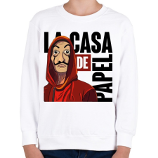 PRINTFASHION La casa de papel art - Gyerek pulóver - Fehér gyerek pulóver, kardigán