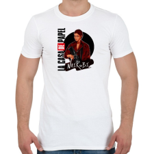 PRINTFASHION La casa de papel art Nairobi - Férfi póló - Fehér férfi póló