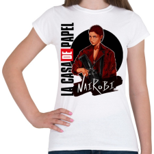 PRINTFASHION La casa de papel art Nairobi - Női póló - Fehér női póló