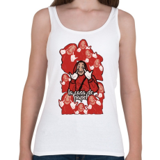 PRINTFASHION La Casa de papel art - Női atléta - Fehér