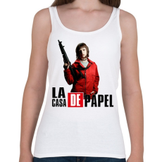 PRINTFASHION La casa de papel art - Női atléta - Fehér
