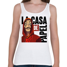 PRINTFASHION La casa de papel art - Női atléta - Fehér