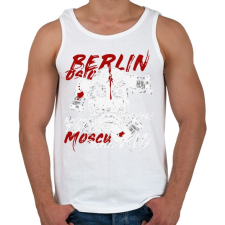 PRINTFASHION La casa de papel art - sötét alaphoz - Férfi atléta - Fehér atléta, trikó