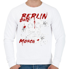 PRINTFASHION La casa de papel art - sötét alaphoz - Férfi pulóver - Fehér
