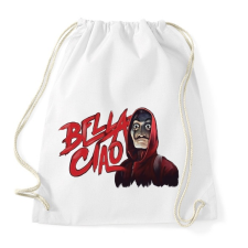 PRINTFASHION La casa de papel - Bella ciao art - Sportzsák, Tornazsák - Fehér tornazsák