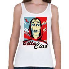 PRINTFASHION La casa de papel - Bella Ciao - Női atléta - Fehér női trikó