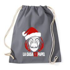 PRINTFASHION La Casa De Papel Christmas fehér - Sportzsák, Tornazsák - Grafitszürke tornazsák