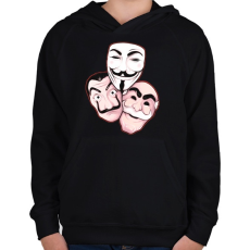 PRINTFASHION La casa de papel és barátai - Gyerek kapucnis pulóver - Fekete