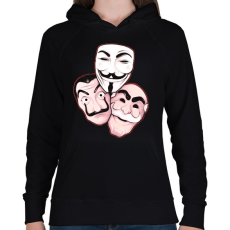 PRINTFASHION La casa de papel és barátai - Női kapucnis pulóver - Fekete
