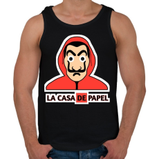 PRINTFASHION LA CASA DE PAPEL - Férfi atléta - Fekete