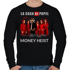 PRINTFASHION LA CASA DE PAPEL - Férfi pulóver - Fekete férfi pulóver, kardigán