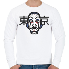 PRINTFASHION La casa de papel Japan style - Férfi pulóver - Fehér férfi pulóver, kardigán