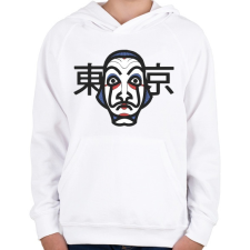 PRINTFASHION La casa de papel Japan style - Gyerek kapucnis pulóver - Fehér gyerek pulóver, kardigán