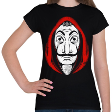 PRINTFASHION La casa de papel MASK - Női póló - Fekete