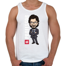 PRINTFASHION La casa de papel N5 - Férfi atléta - Fehér