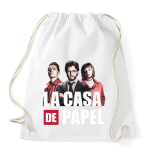 PRINTFASHION La casa de papel N7 - Sportzsák, Tornazsák - Fehér tornazsák