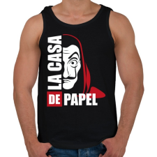 PRINTFASHION La casa de papel N - Férfi atléta - Fekete atléta, trikó