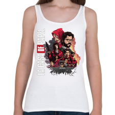 PRINTFASHION La Casa de Papel - Női atléta - Fehér női trikó