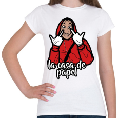 PRINTFASHION La Casa de Papel - Női póló - Fehér